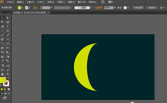 QQ截图20180508143255.png 使用Adobe illustrator绘制月牙图形的图文教程